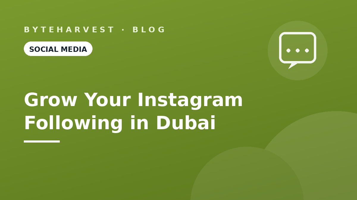 Grow Your Instagram Following in Dubai