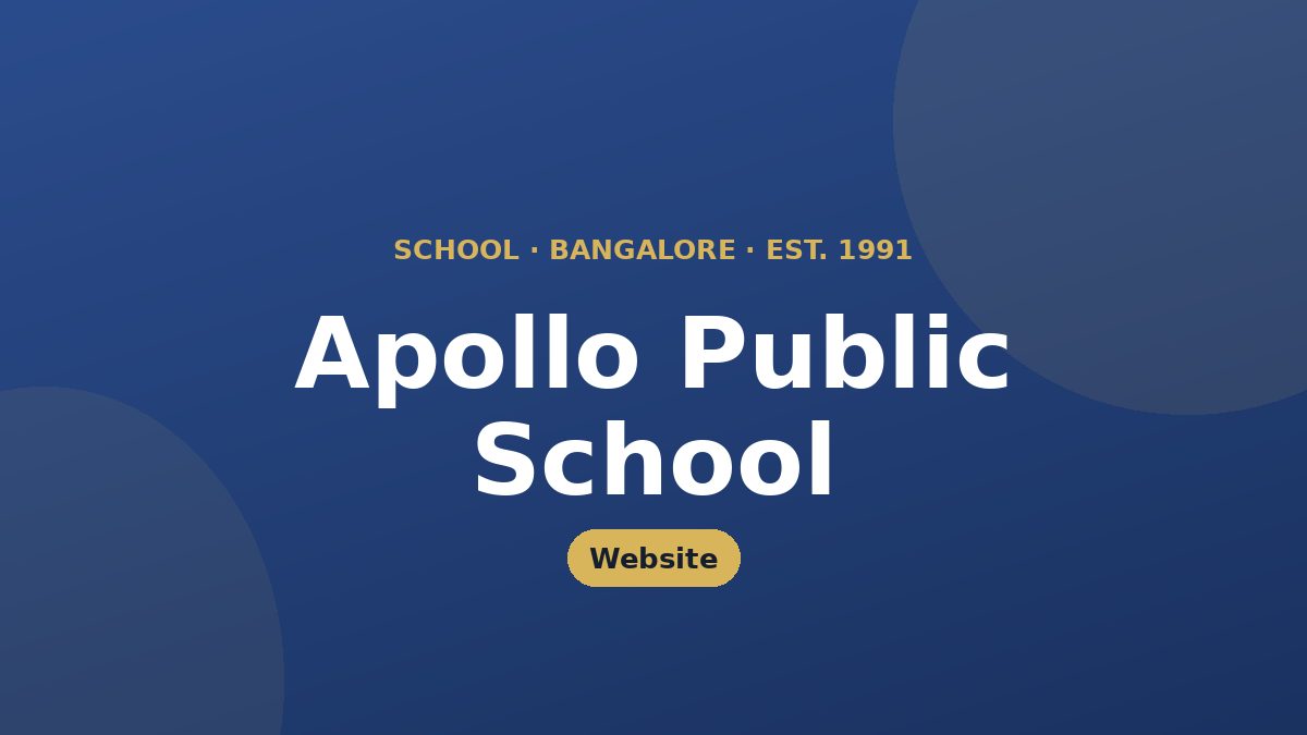 Apollo Public School — website development by ByteHarvest
